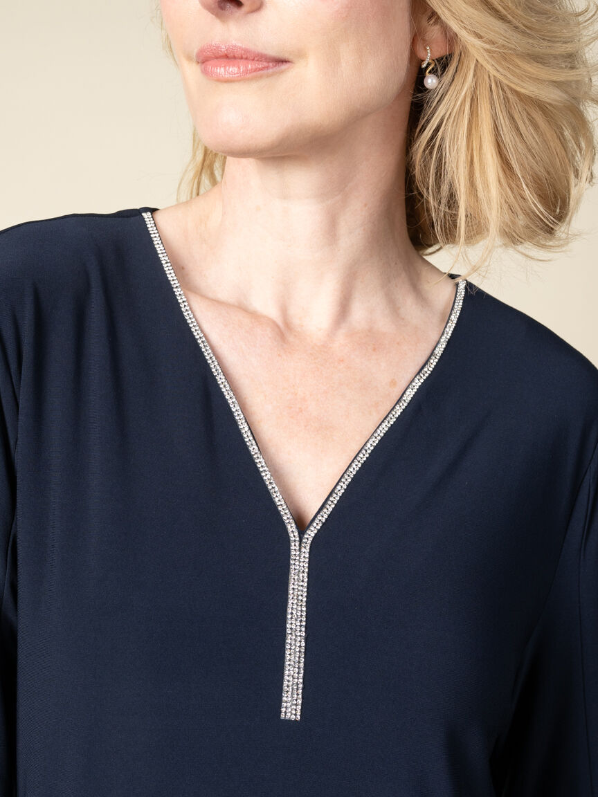 3/4 Sleeve V-Neck Top
