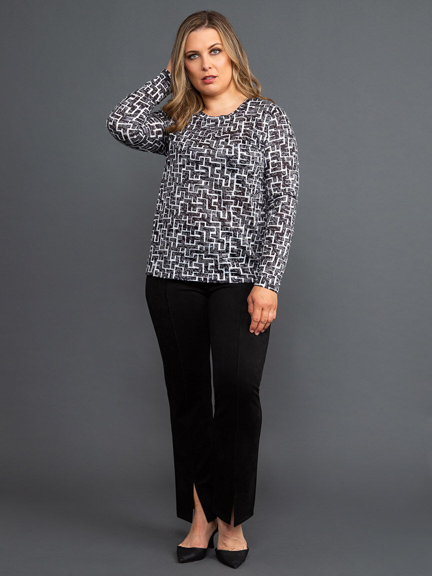 Long Sleeve Burnout Top