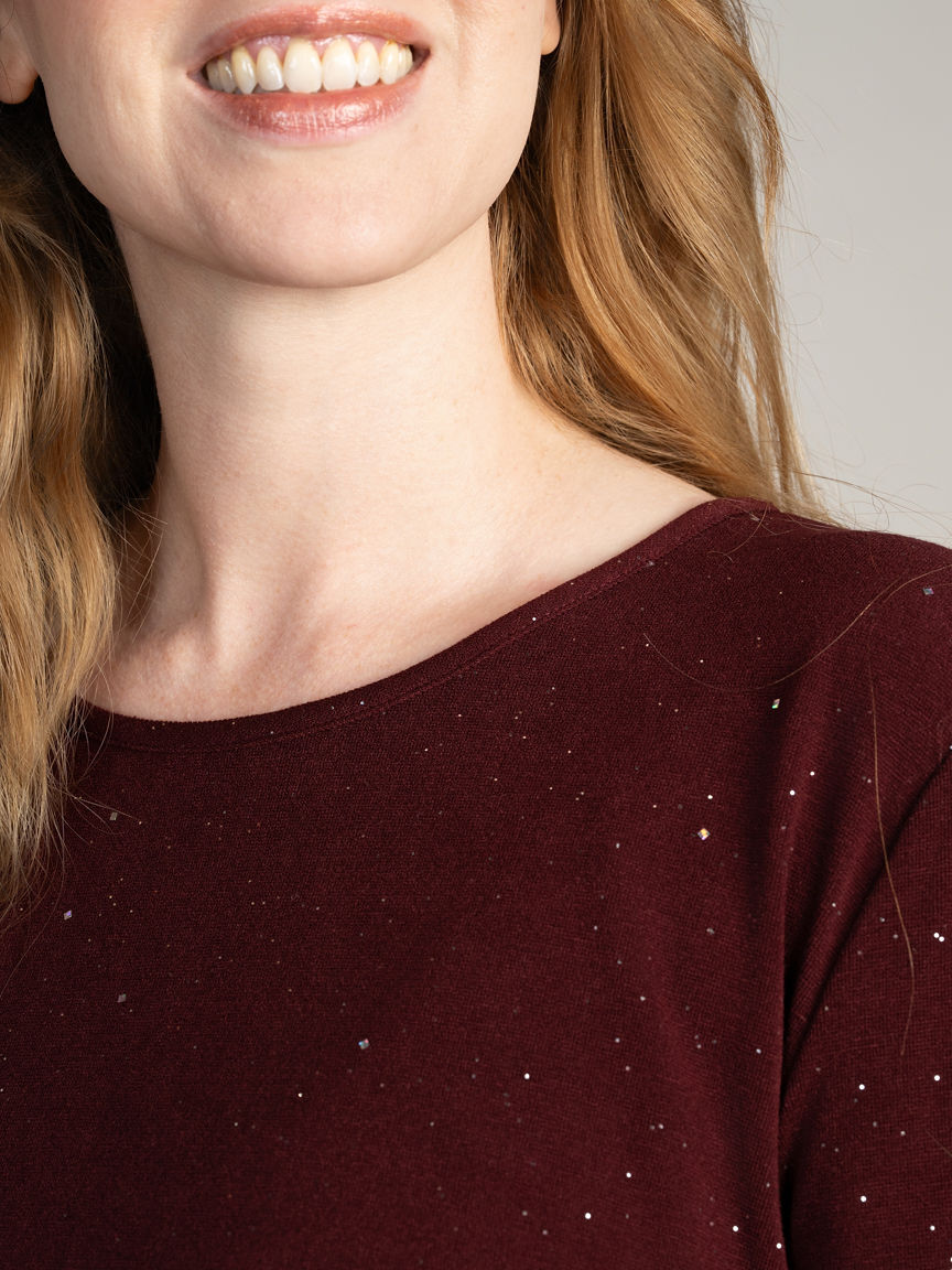 Long Sleeve Shimmer Top