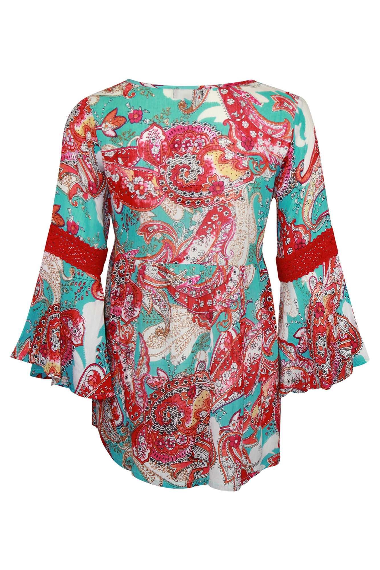 3/4 Bell Sleeve Peasant Blouse Image 2