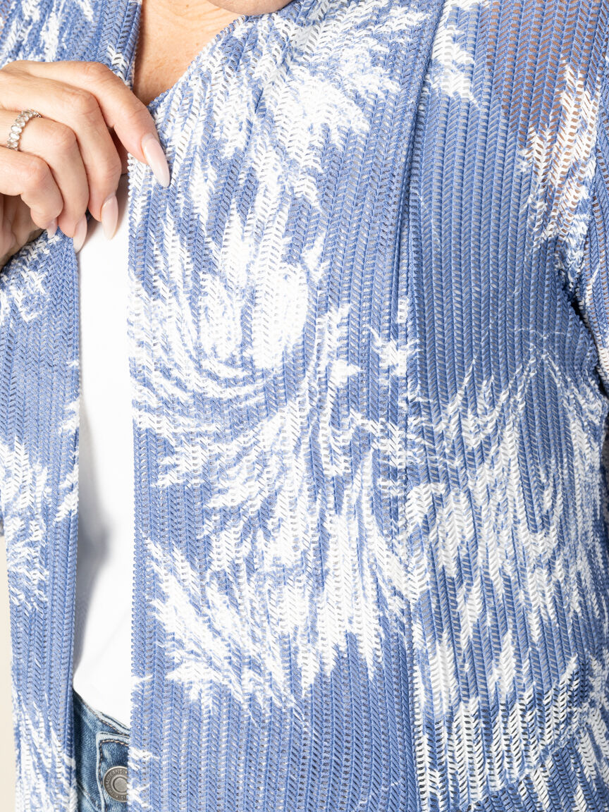 3/4 Sleeve Mesh Cardigan