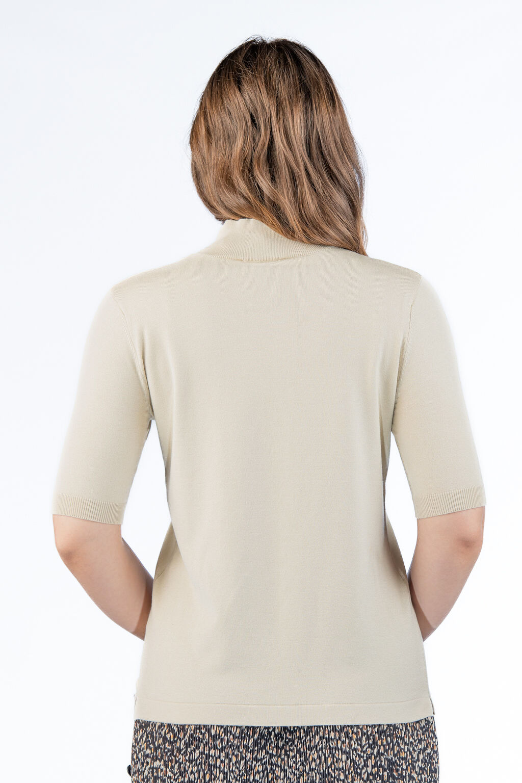 Solid Mock-Neck Top Image 2