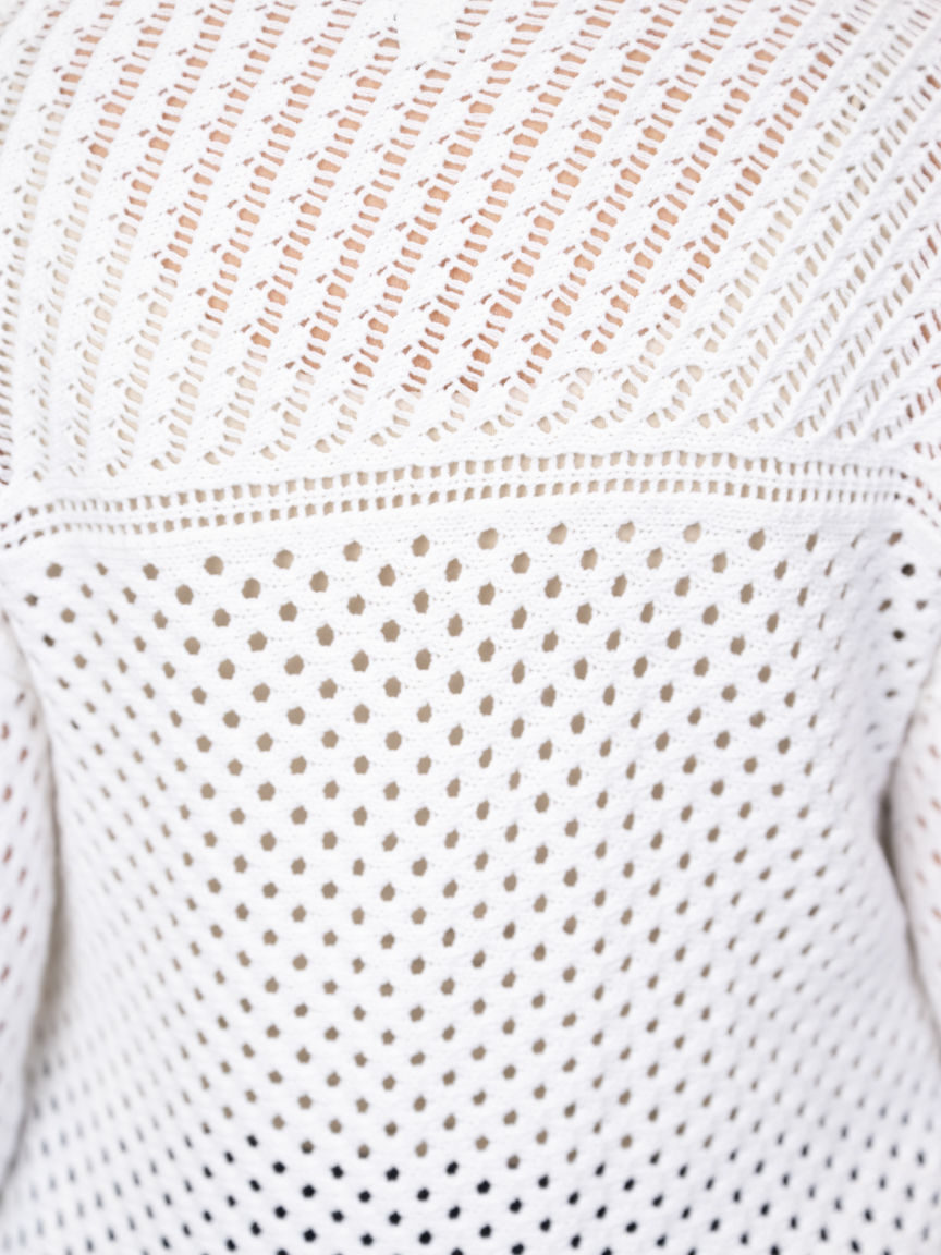 3/4 Sleeve Open-Stitch Top Image 3