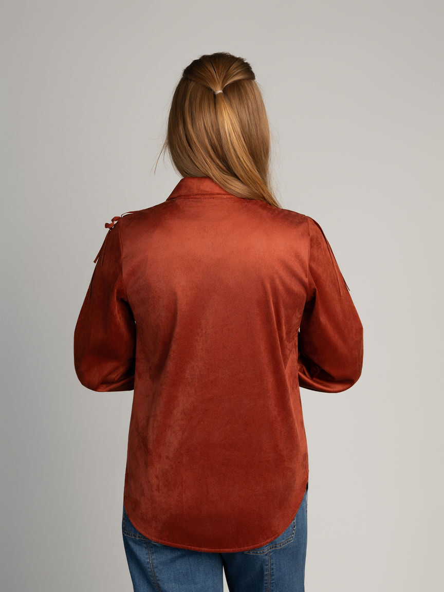 Faux Suede Fringe Jacket