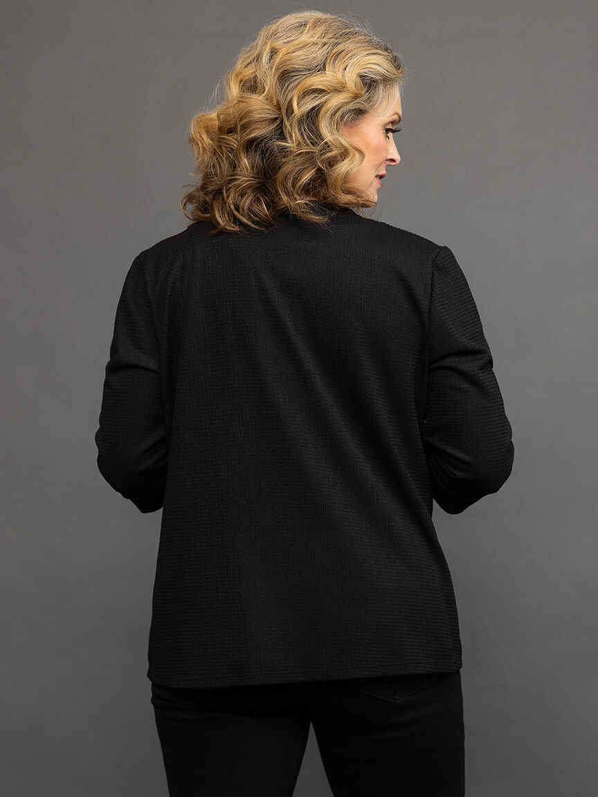 Denim-Hued Long Cardigan