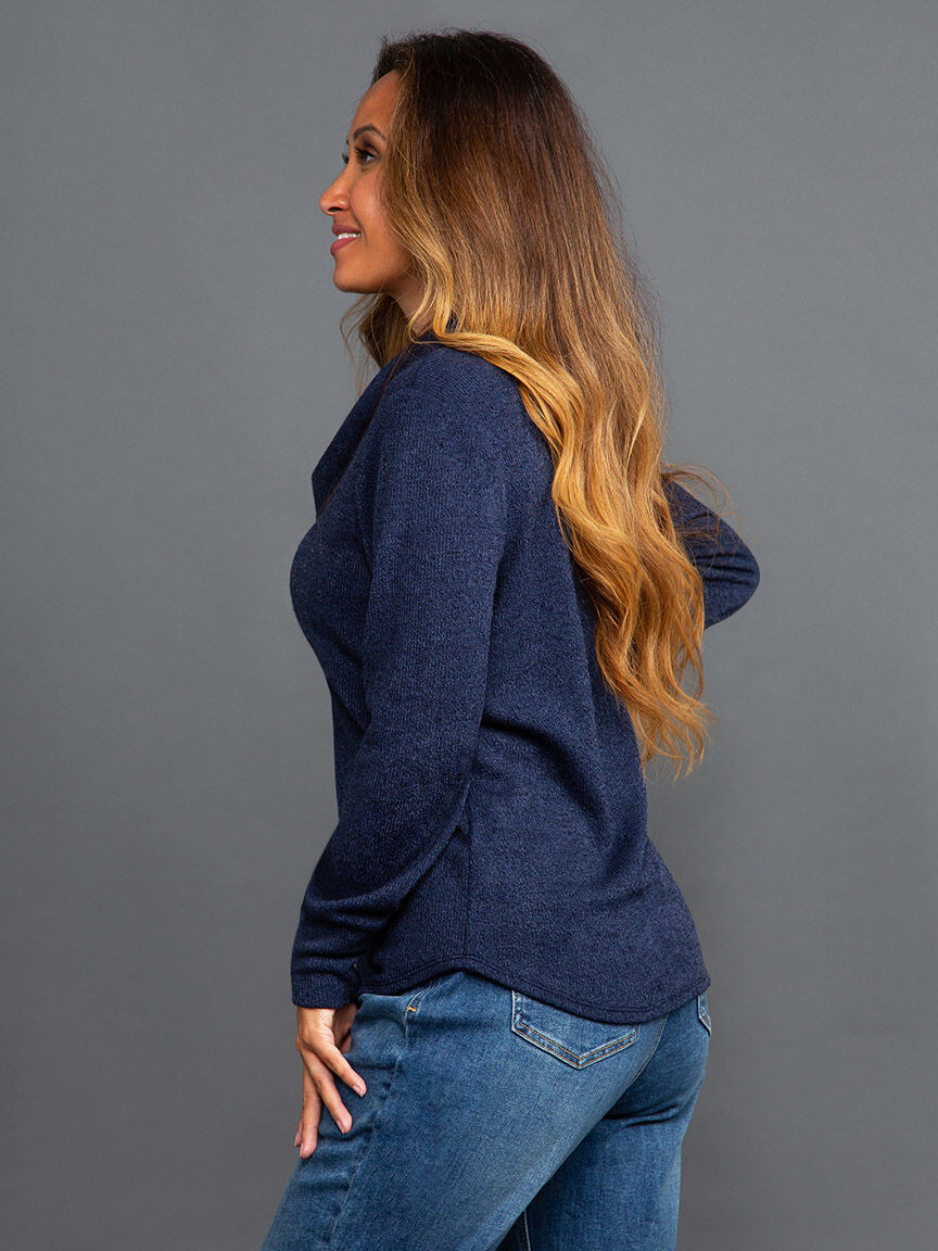 Long Sleeve Cowl Neck Top Image 3