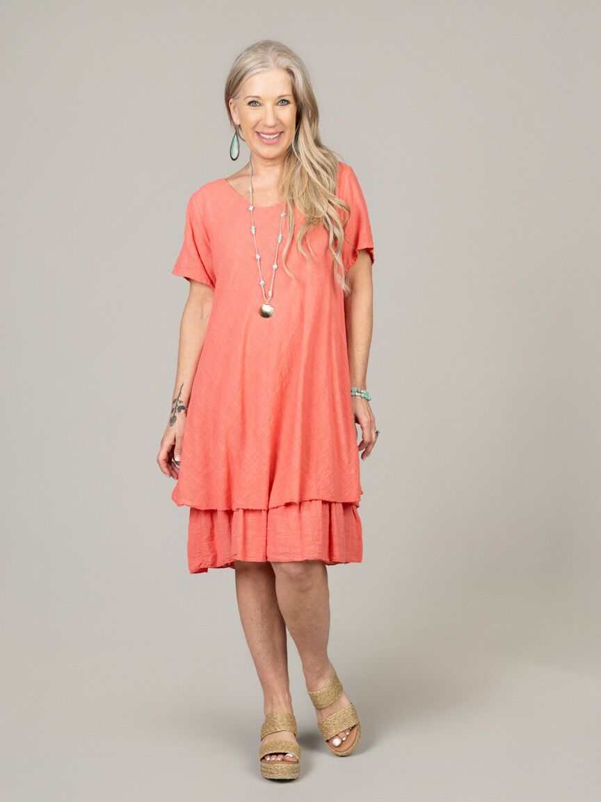 Layered Hem Knee Dress