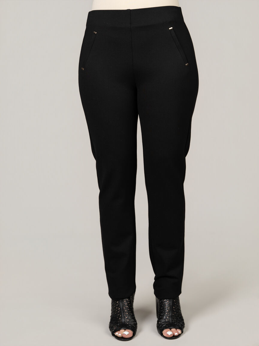 Petite Pull-On Slim Leg Trousers