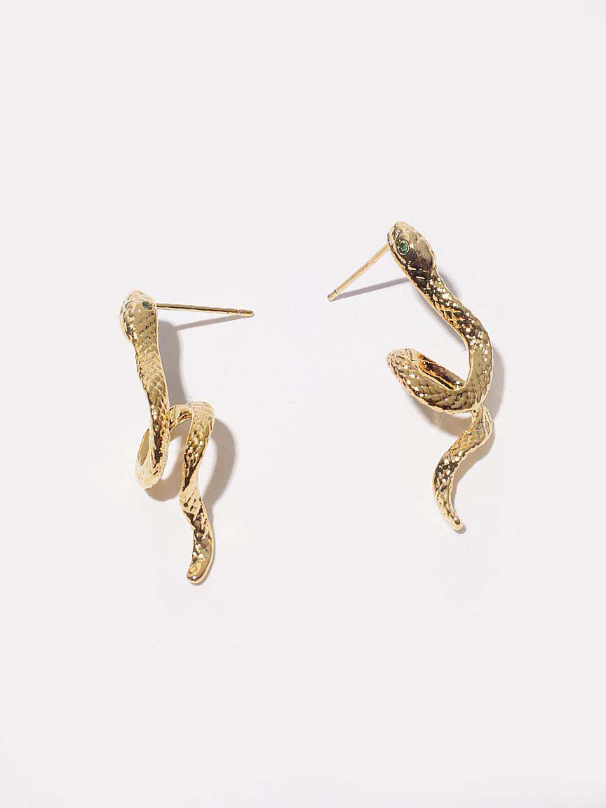 Snake Stud Earrings Image 1