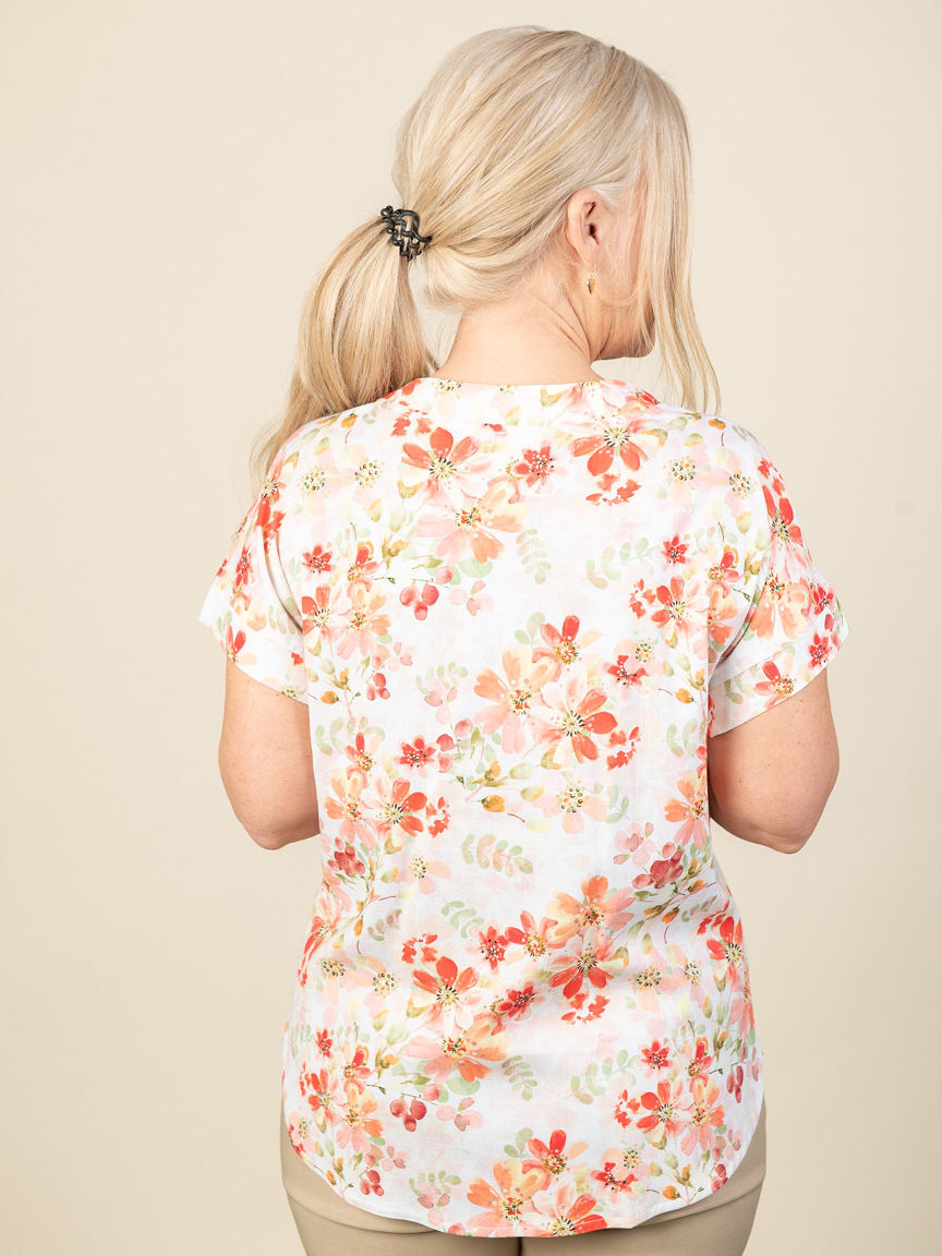 Short Sleeve Button Up Top