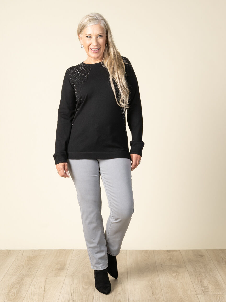 Long Sleeve Top with Bling