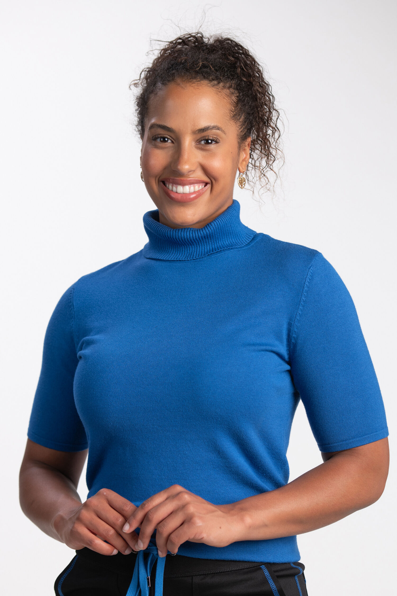 Elbow Sleeve Turtleneck Sweater Image 1