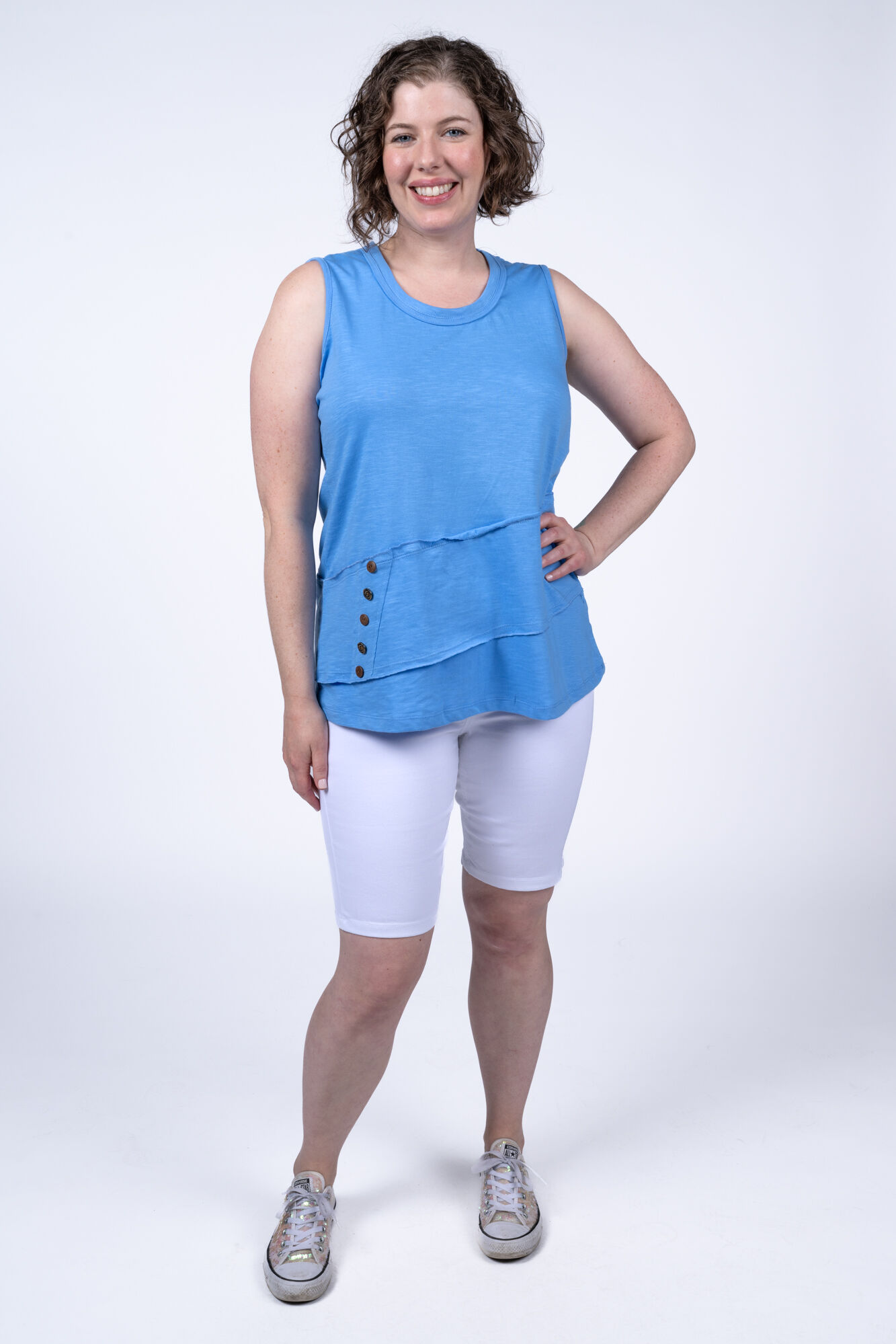 100% Cotton Tiered Tank Top Image 2