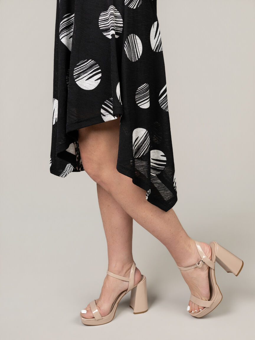 Asymmetrical Hem Sleeveless Dress
