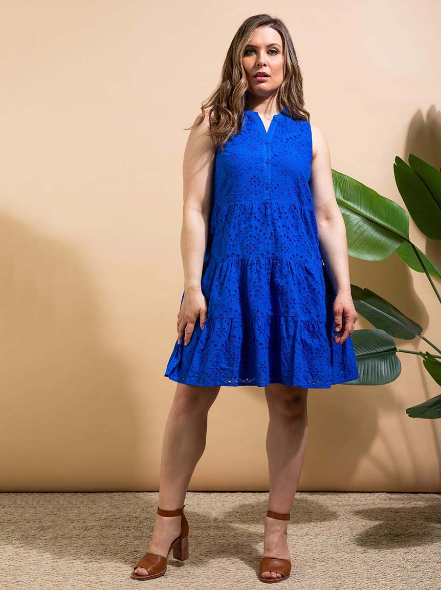 Tiered Eyelet Dress Image 1