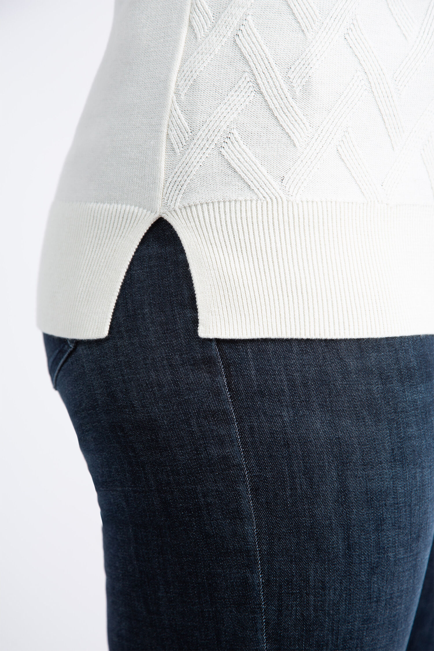 Diamond Weave Turtleneck Sweater  Image 5