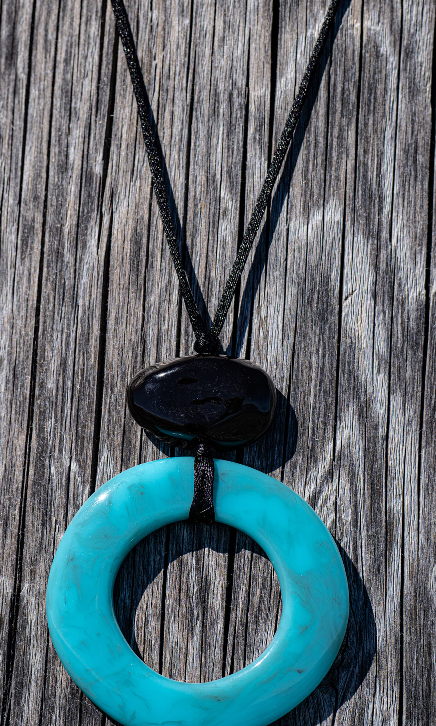 Handcrafted Colorful Resin Circle Pendant