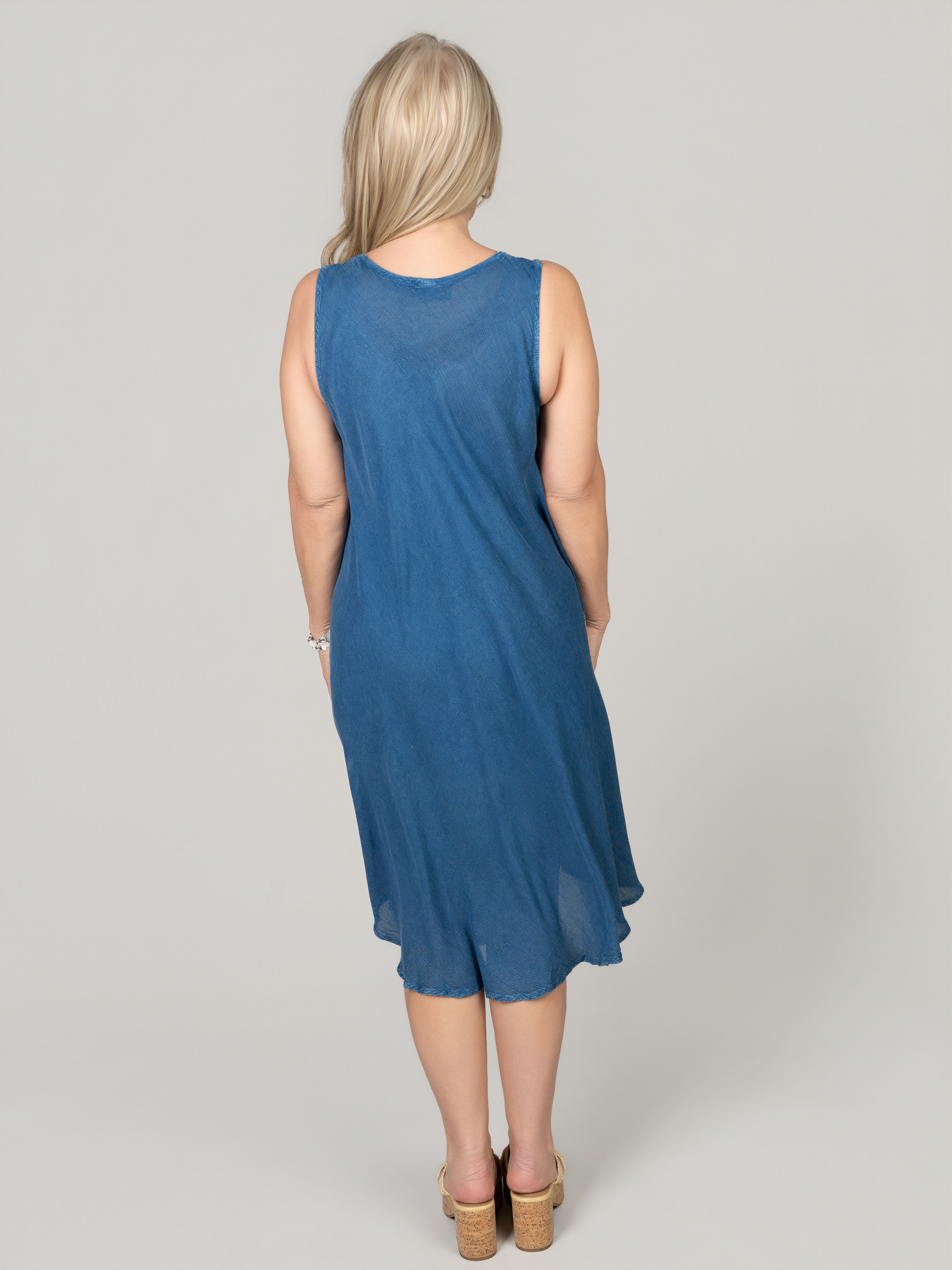 Sleeveless Tie Dye Midi Dress