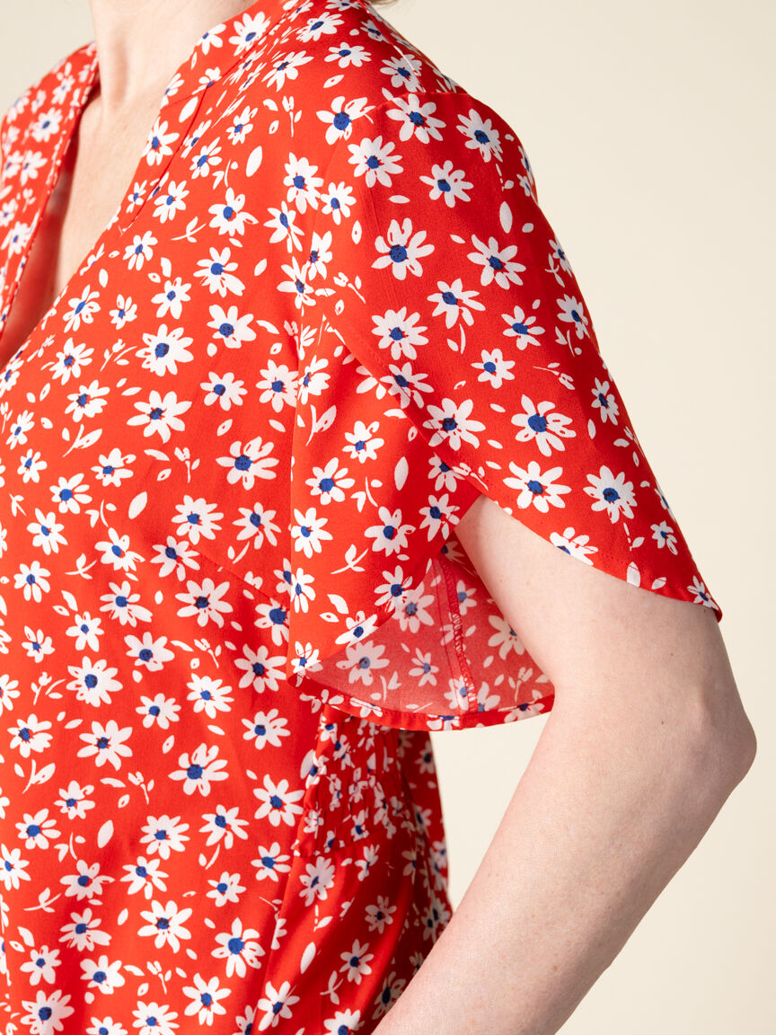 Short Sleeve Button Front Dress Image 2