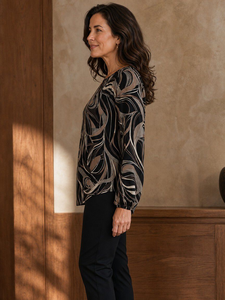 Pleather Neckline Top
