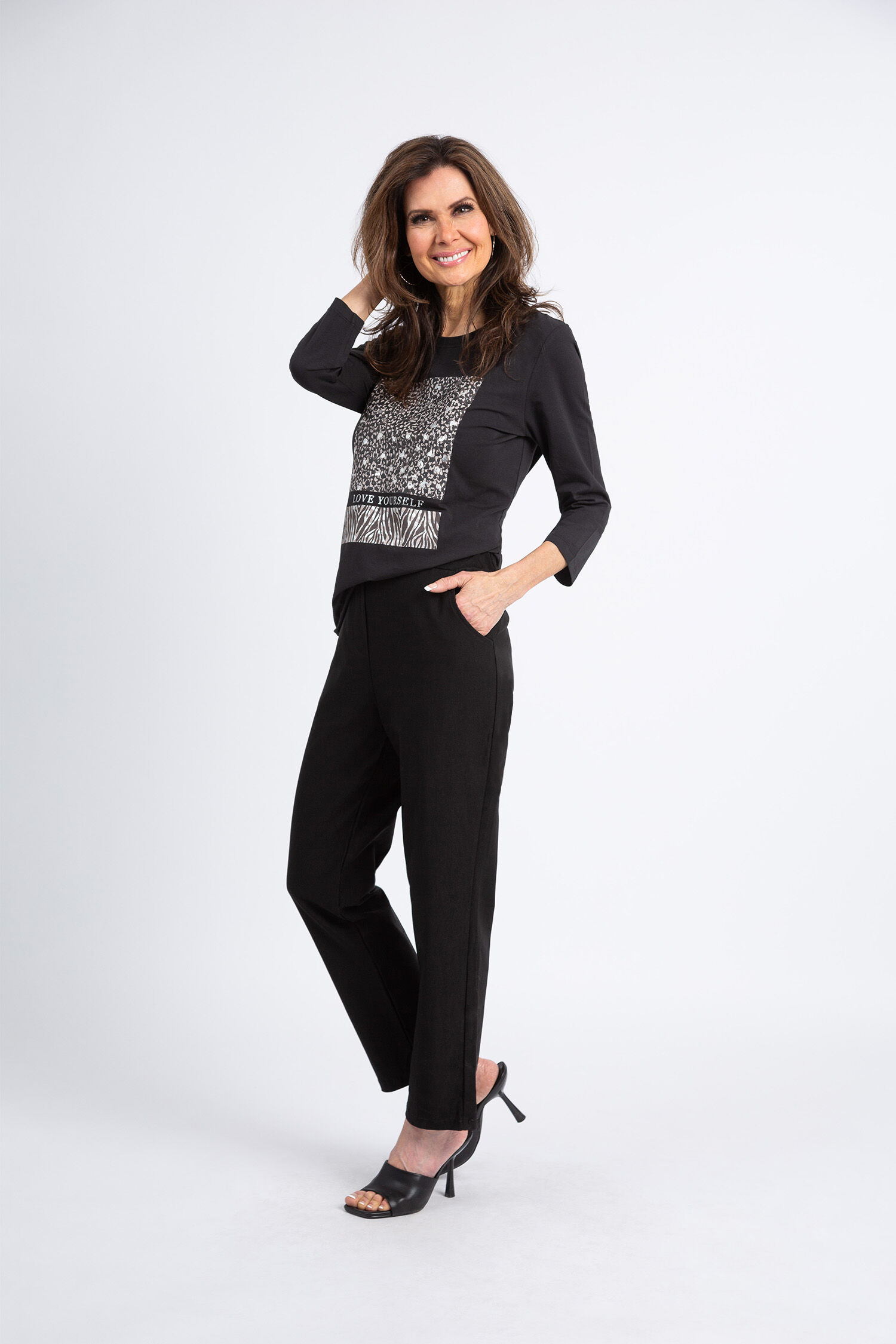 &frac34; Sleeve Love Yourself Tee Image 5