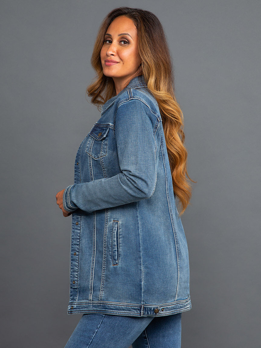 Midi Denim Jacket Image 3