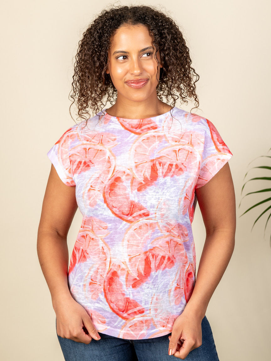 Citrus Fruit Short Sleeve Top Image 1