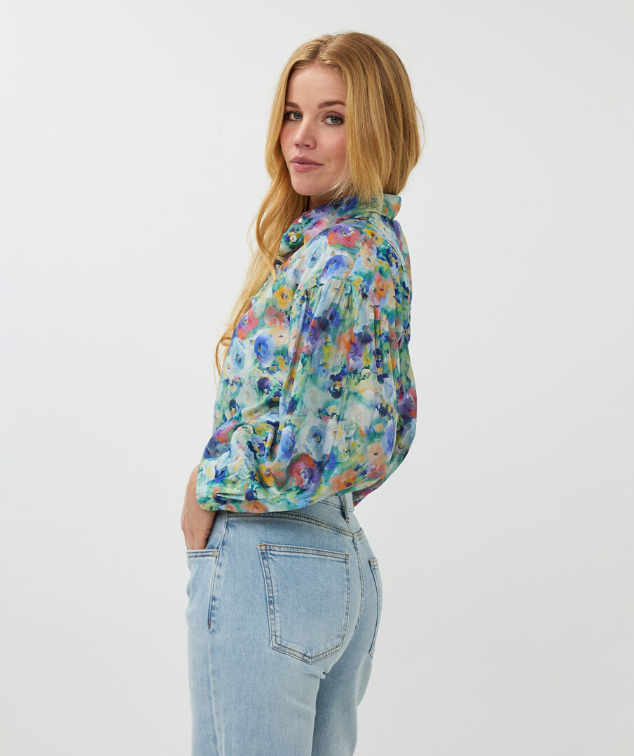 Long Sleeve Flowy Blouse Image 2