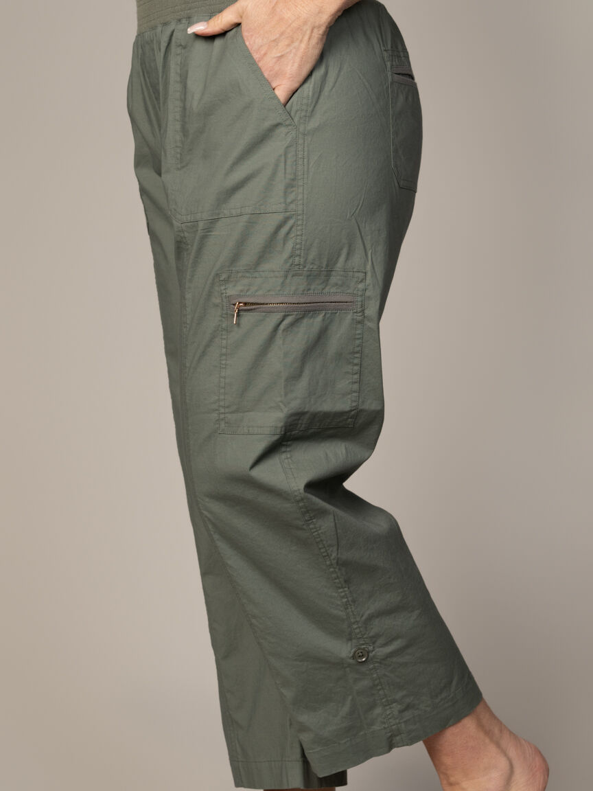 Pull-On Crop Cargo Pants