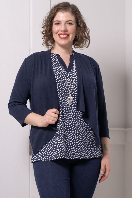 Notched V-Neck Sleeveless Polka Dot Top Image 2