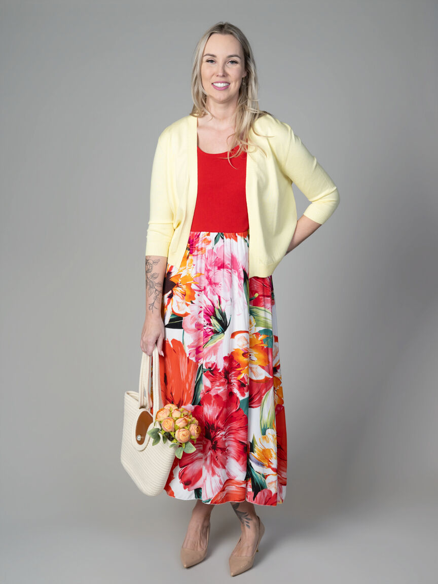 Lightweight 3/4 Sleeve Open Front Cardigan Image 5