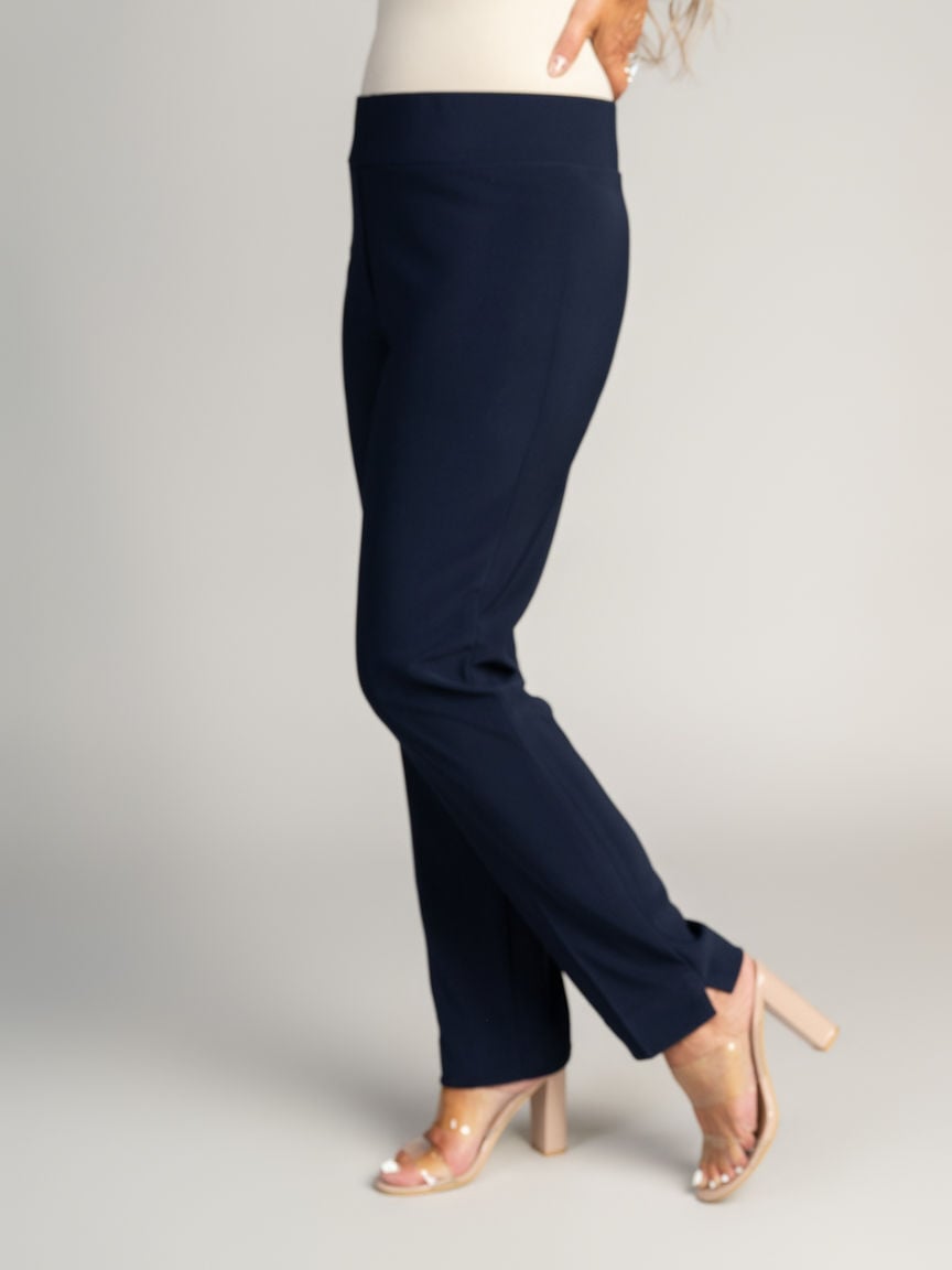 Pull-On Straight Leg Petite Pants Image 2