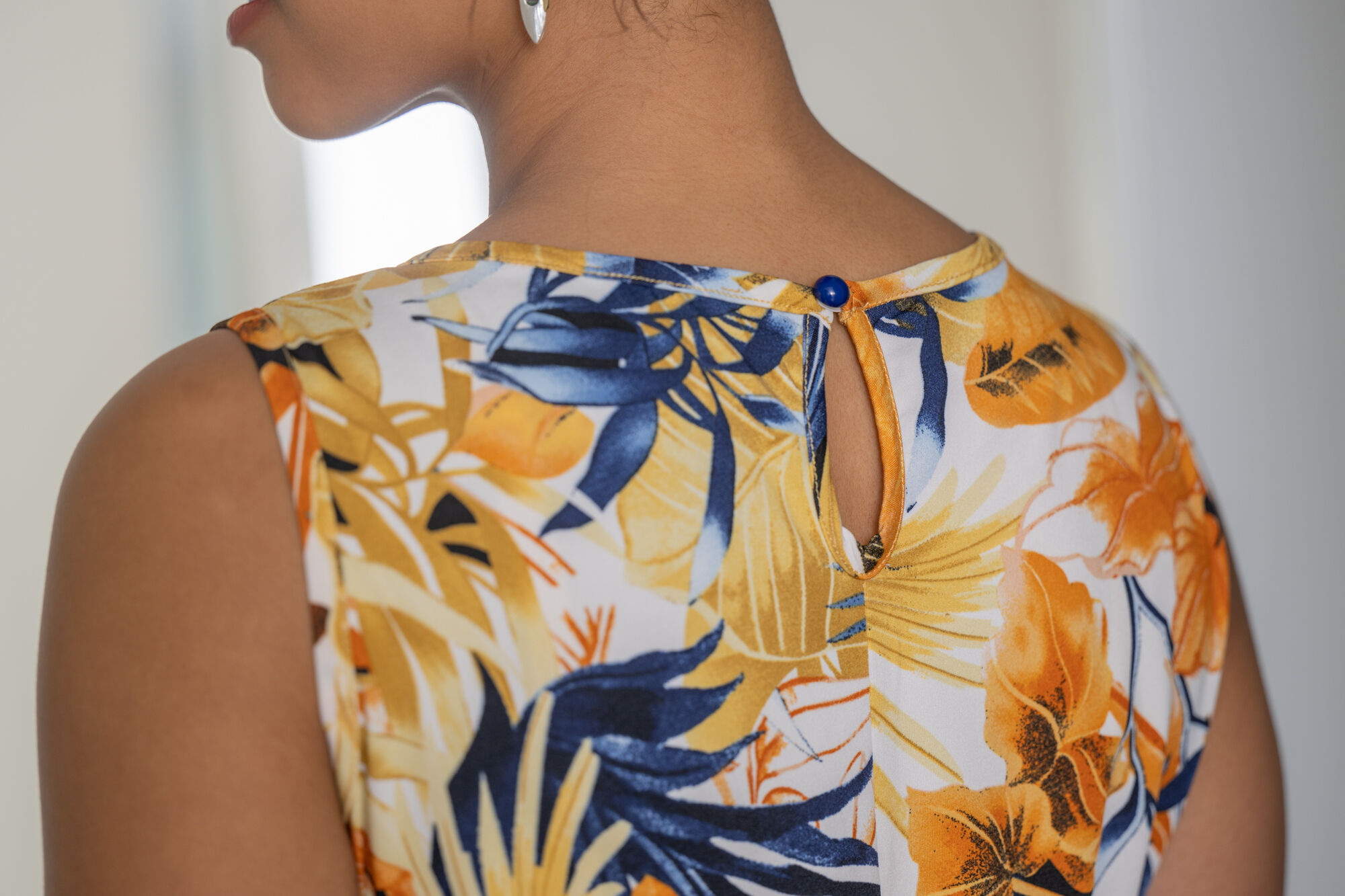 Belted Tropical Maxi Dress Image 3