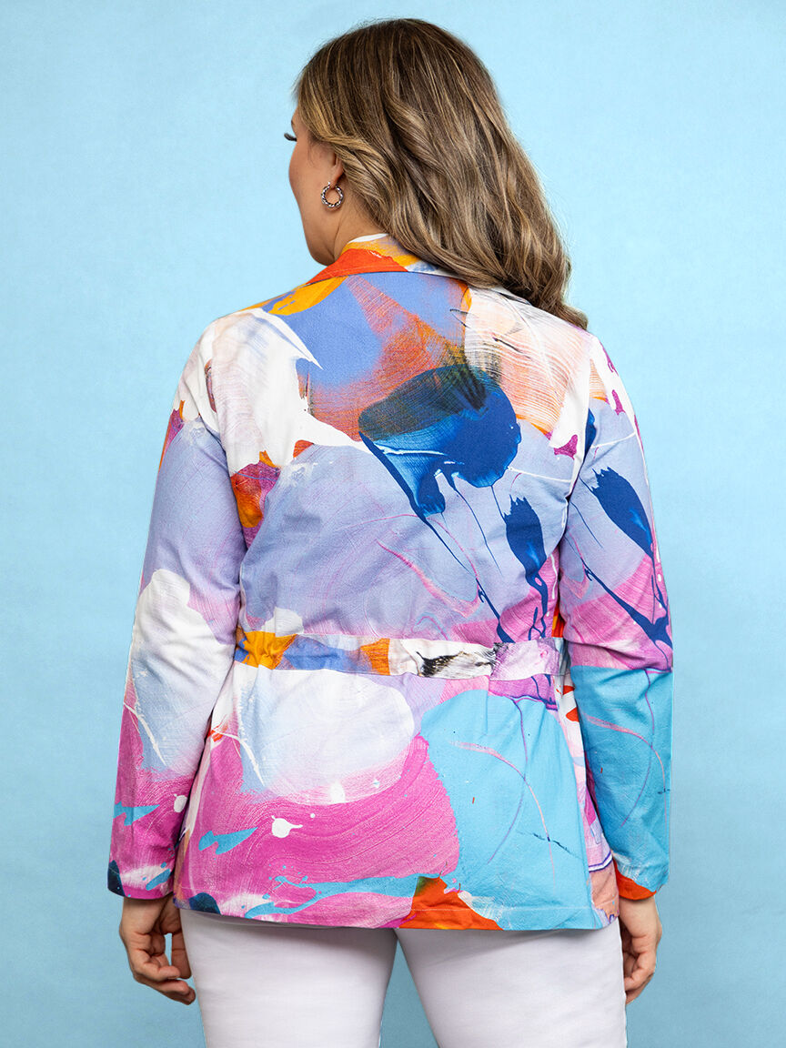 Art Collection Cinch Waist Cotton Jacket Image 4
