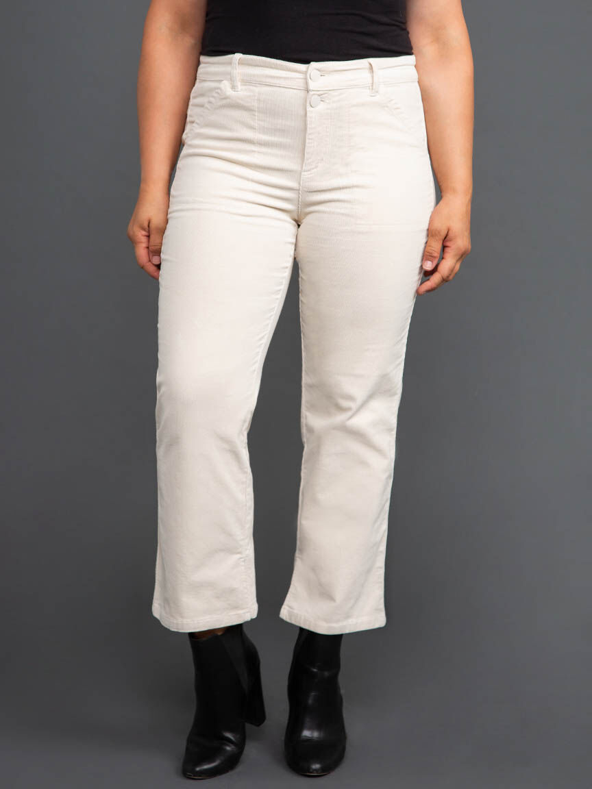 Stretch Corduroy Straight Leg Pants Image 2