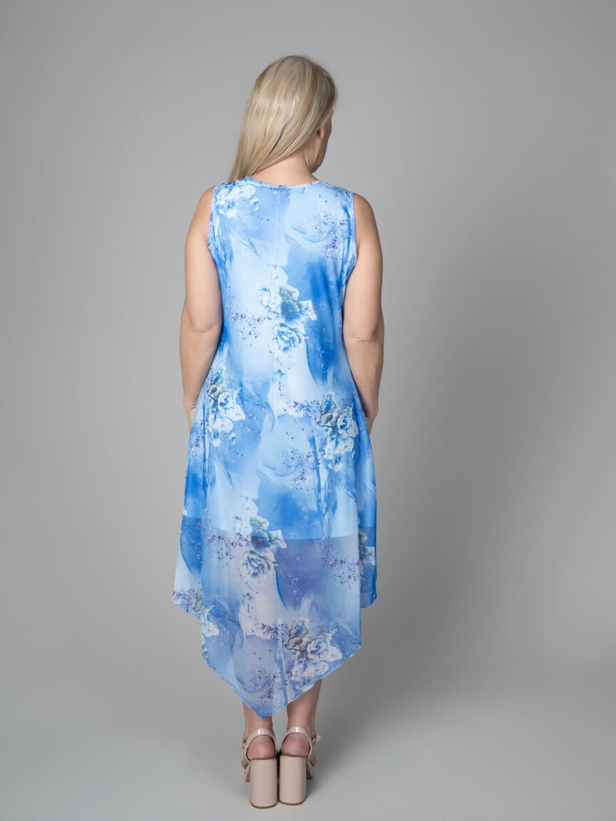 Sleeveless Midi Mesh Dress