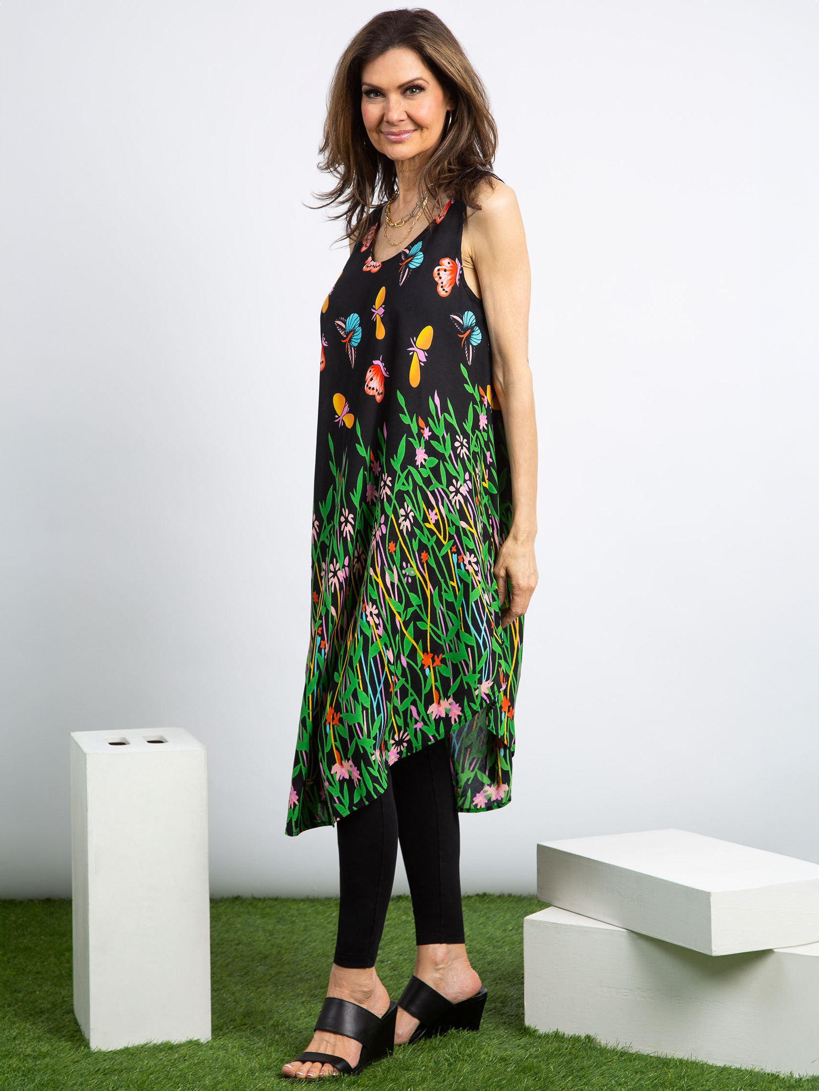 Butterfly Print Umbrella Dress Image 2