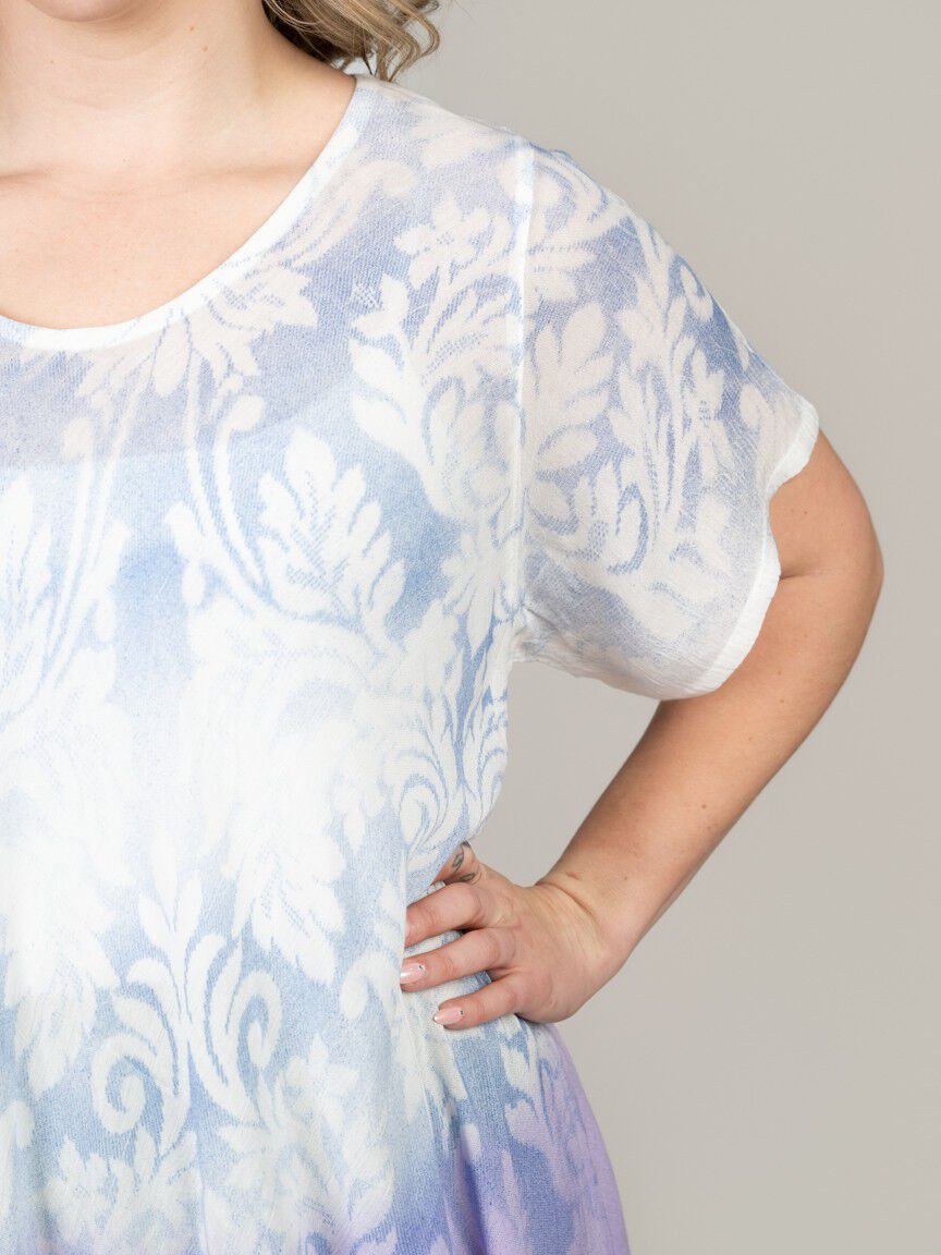 Short Sleeve Tie Dye Dress