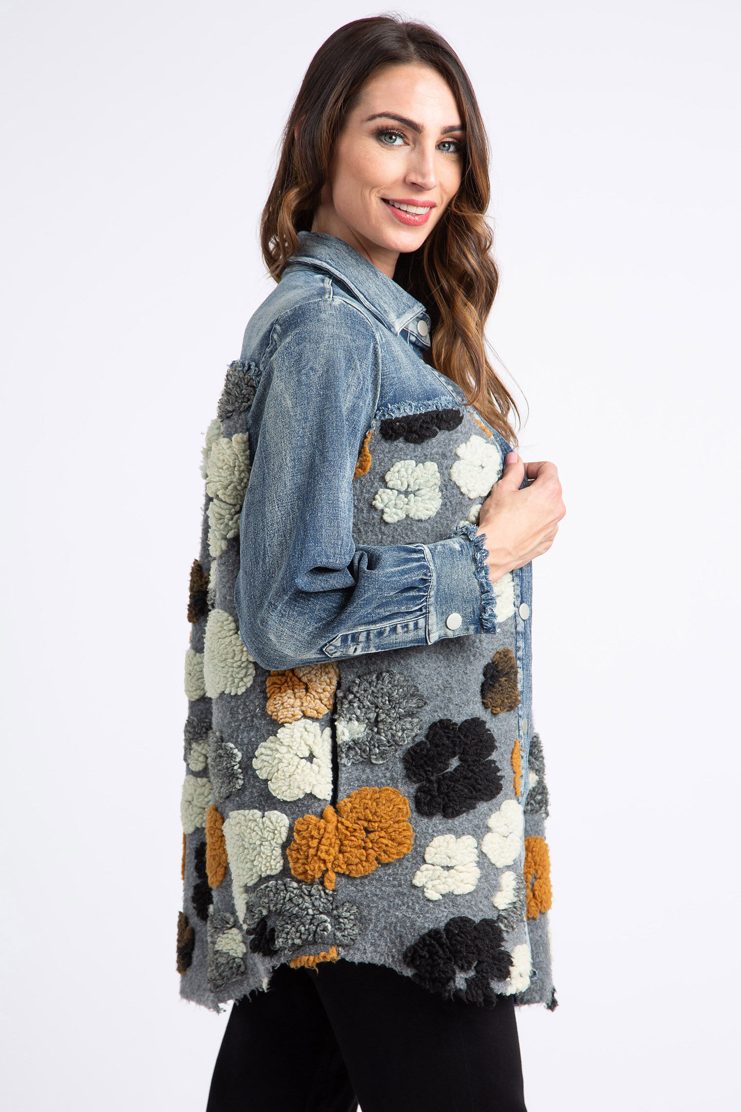 Floral Denim Jacket  Image 4