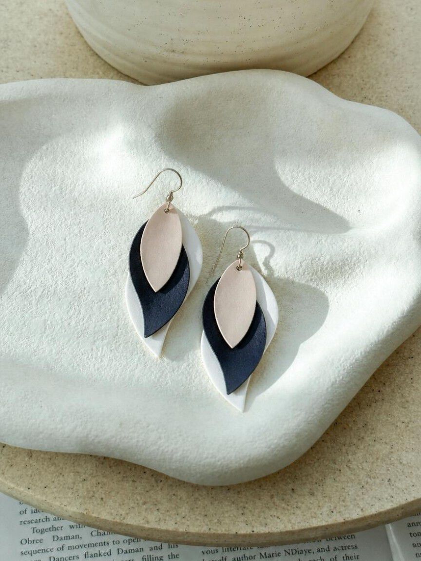 Layered Leaf Earrings