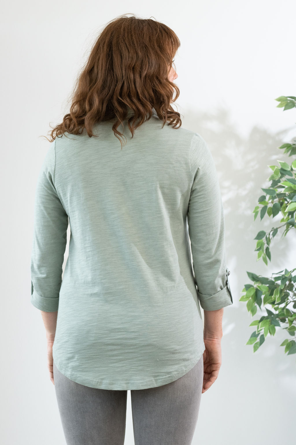 Cotton Button-Up Knit Shirt  Image 2