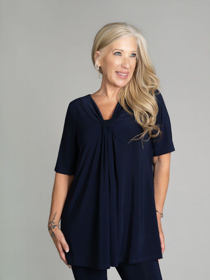 Knot Detail Elbow Sleeve Top Image 2