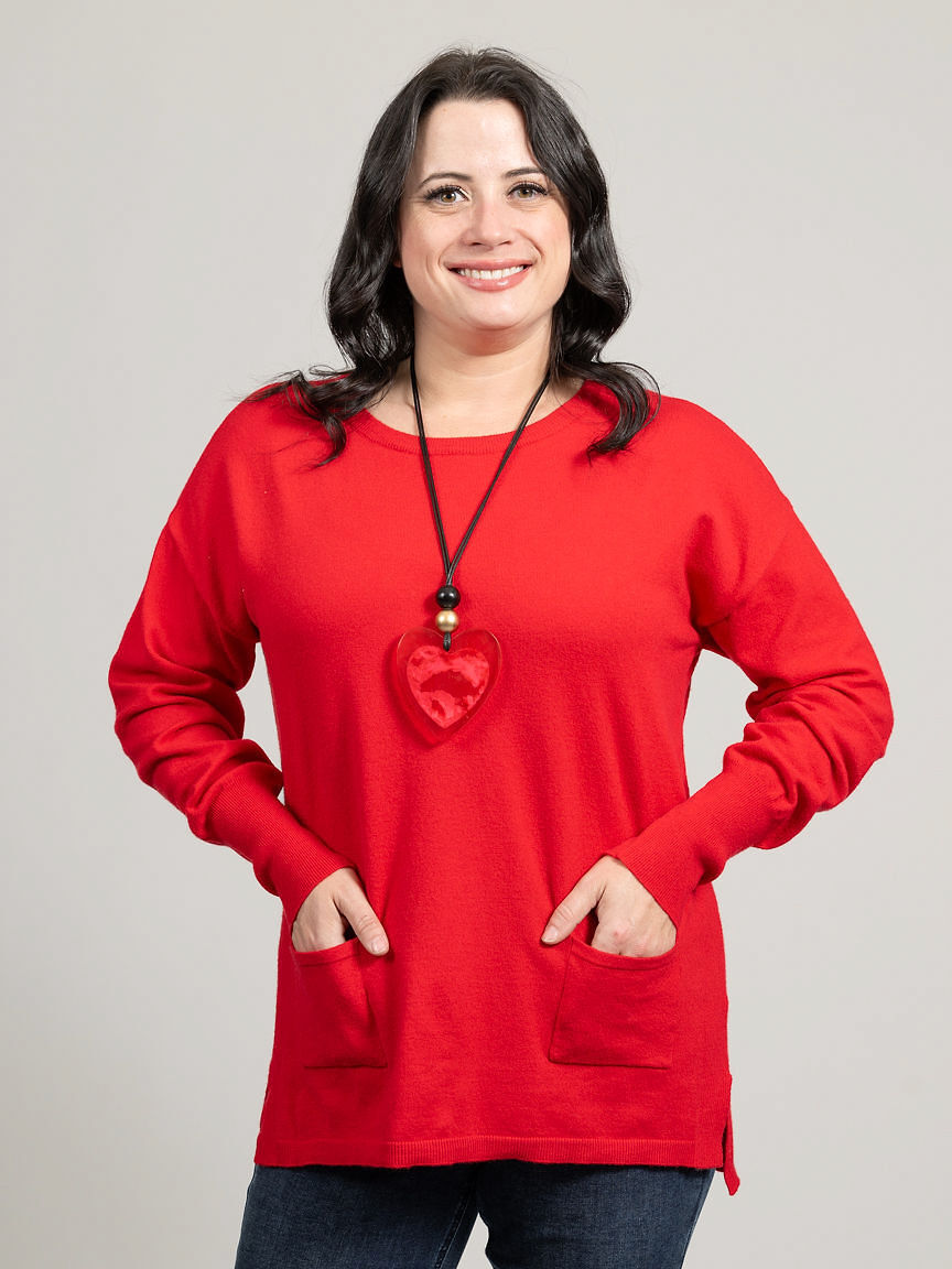 Long Sleeve Drop Shoulder Sweater