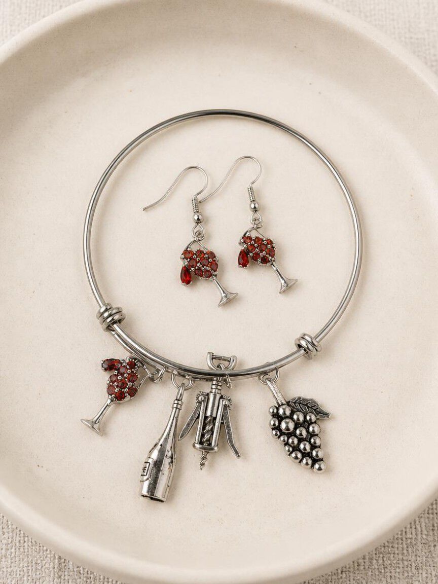 Wine Inspired Jewelry Set