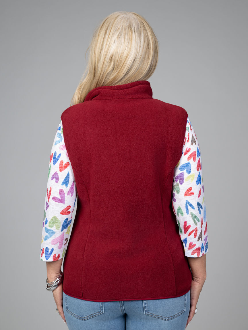 Fleece Zip-Up Vest Image 4