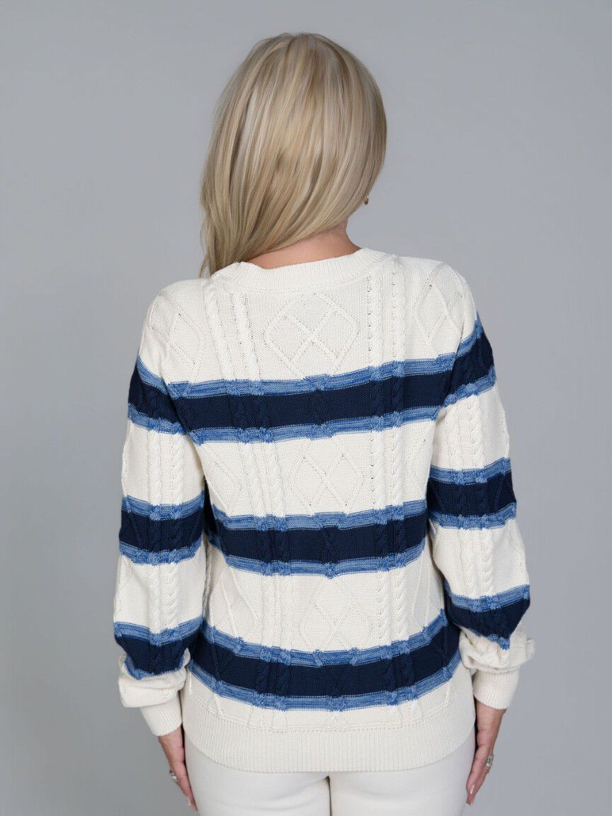 Textured Cable Knit Sweater