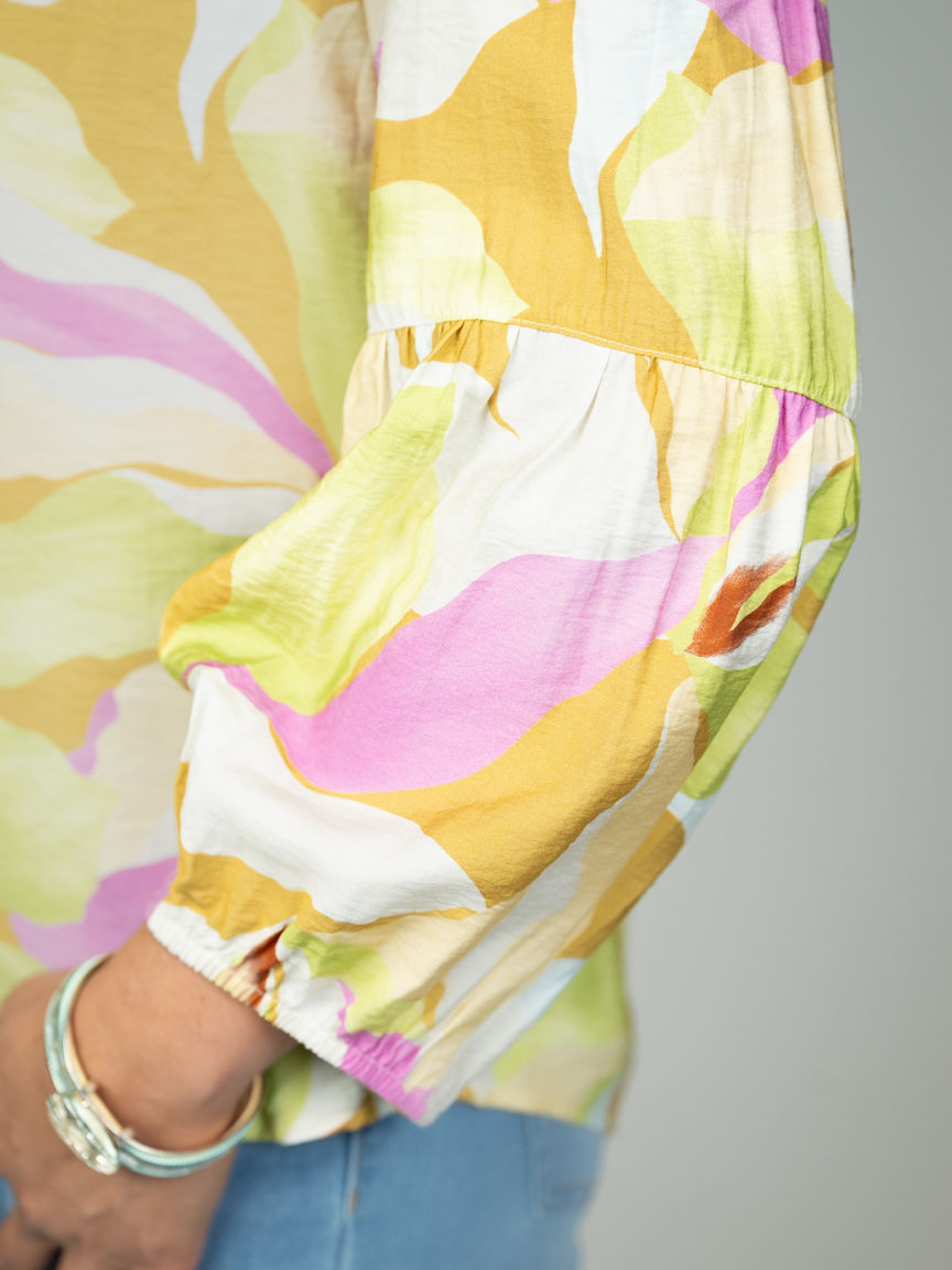 Blouse With Smocked Yoke