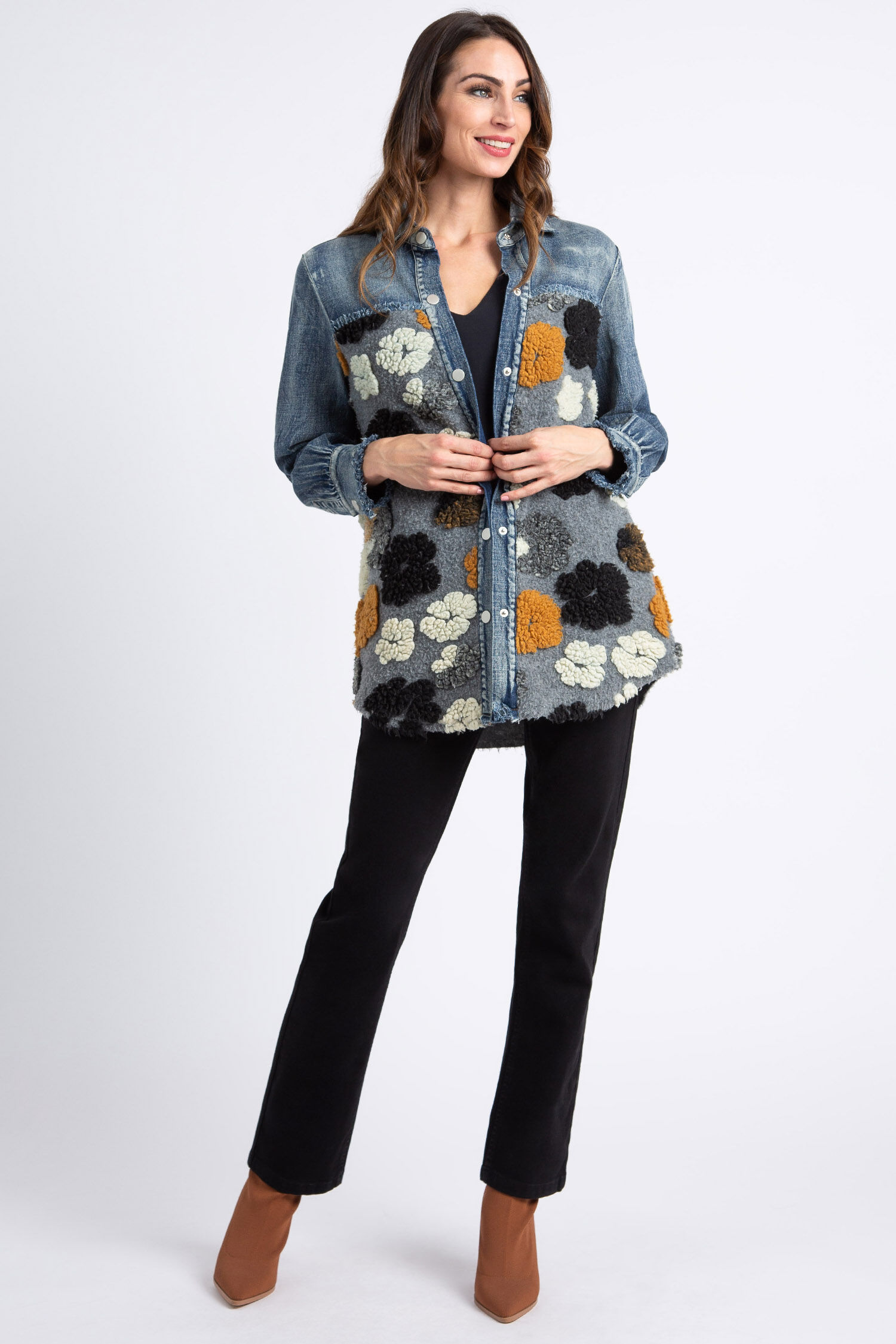 Floral Denim Jacket  Image 1