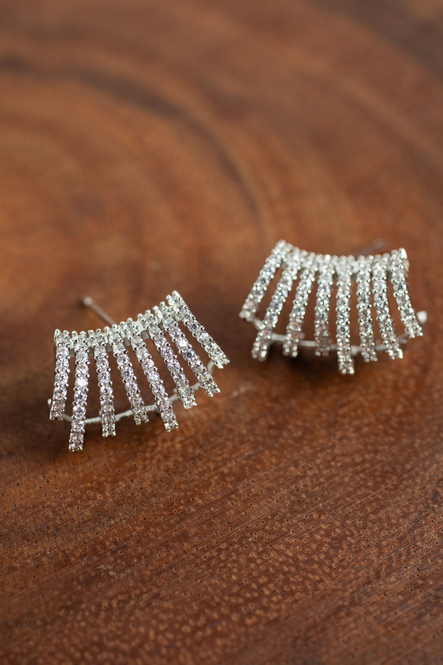 Multi Mini Hoop Bling Earrings Image 2