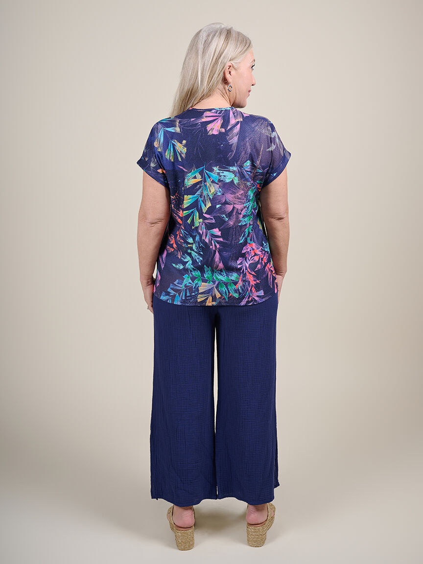 V Neck Short Sleeve Top  Image 2